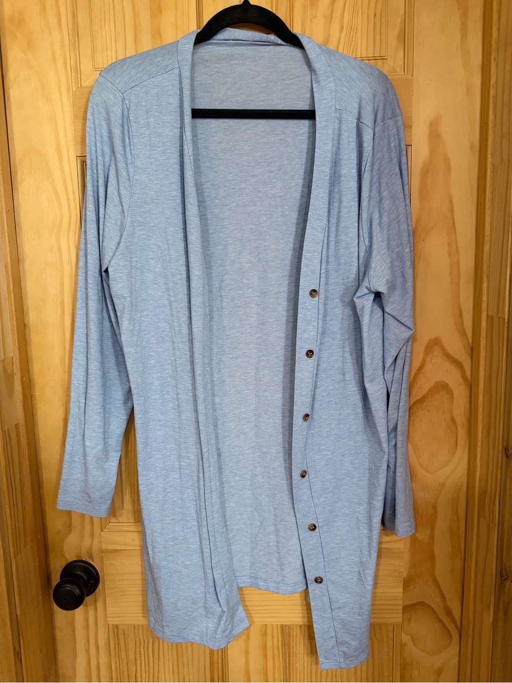 Light Blue Button Front Women's Cardigan Sweater